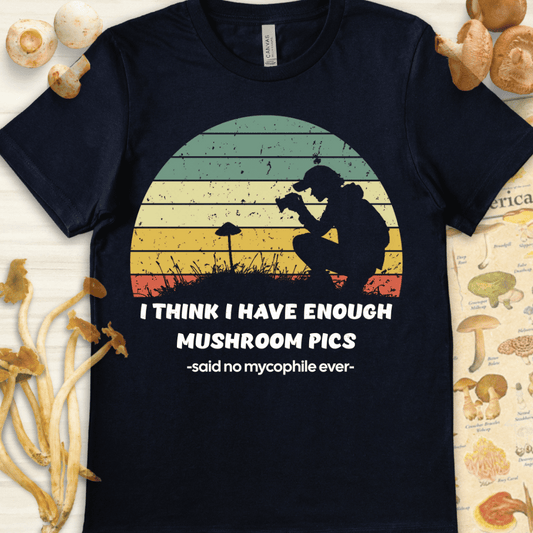 Mushroom Pics Tee Navy