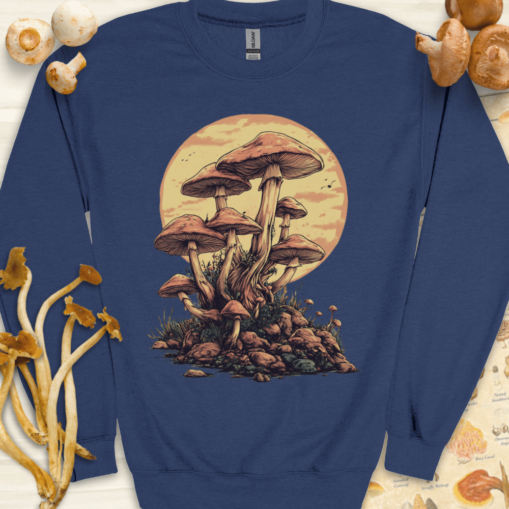 Mushroom Cluster Sweatshirt Navy