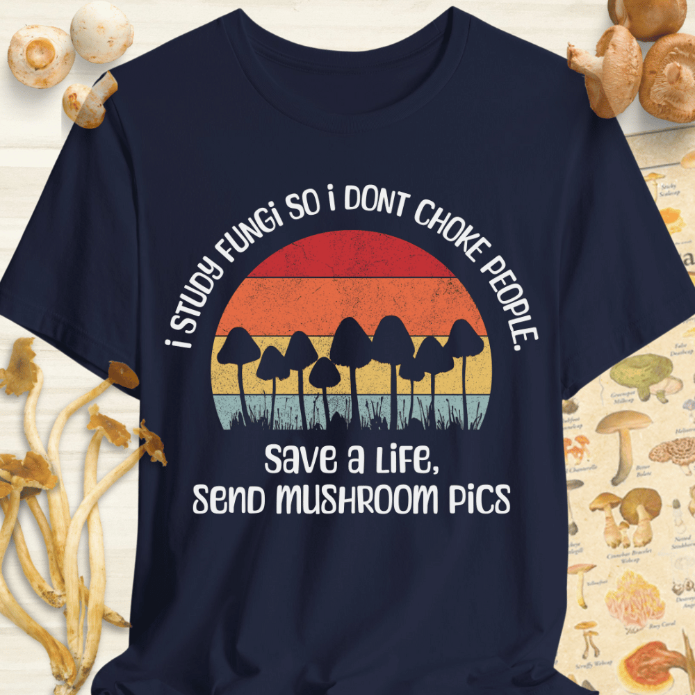 Send Mushroom Pics Tee Navy