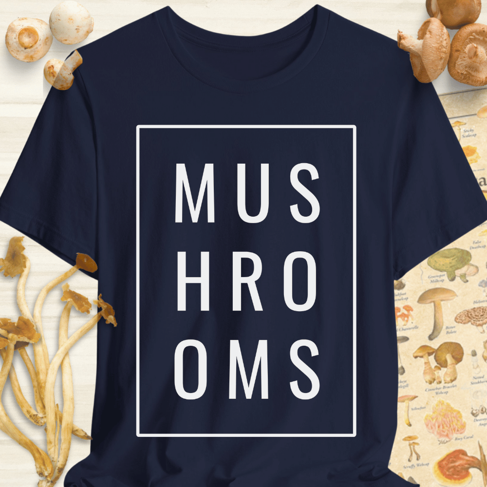 Mushrooms Squared Tee Navy