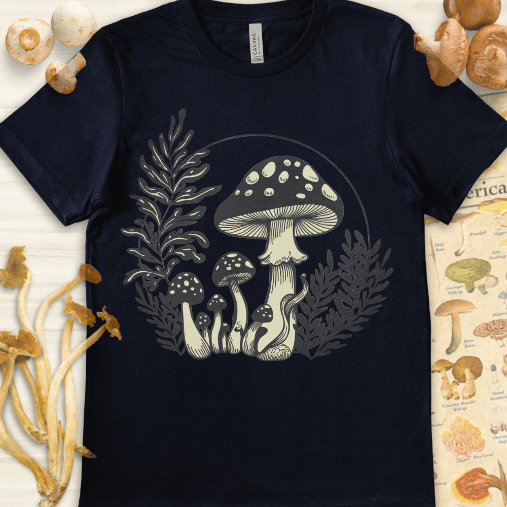 Moonlit Mycelium Tee Navy