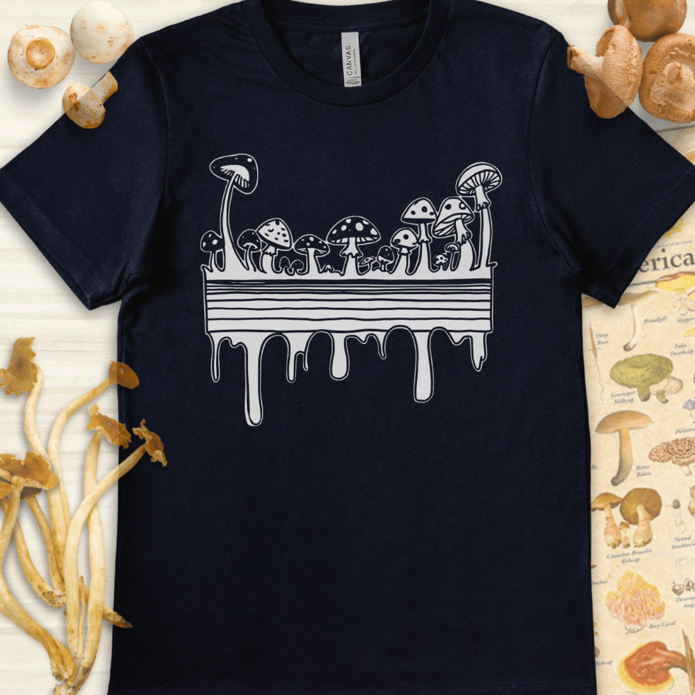 Drip Forest Shrooms Tee Navy