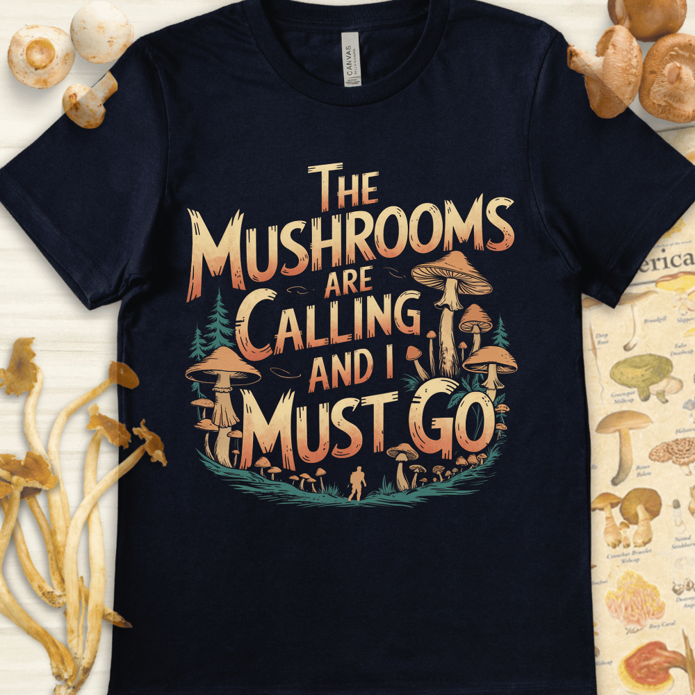 Shrooms Calling Tee Navy