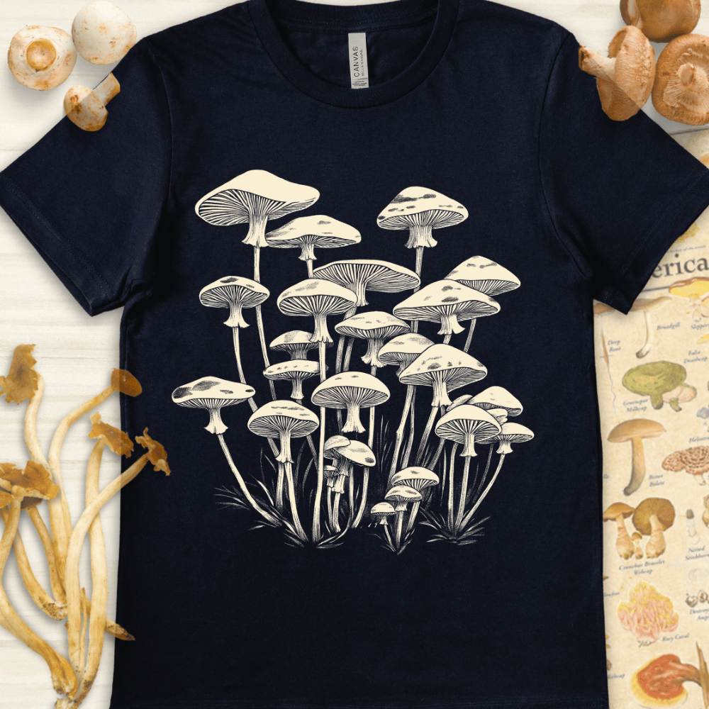MushroomsSumi-e Tee Navy