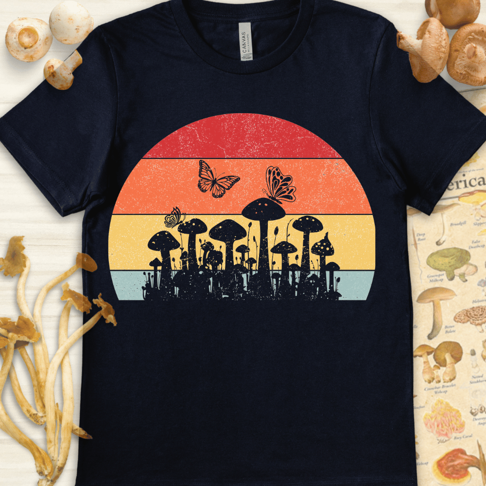 Sunset Butter Flies Tee Navy