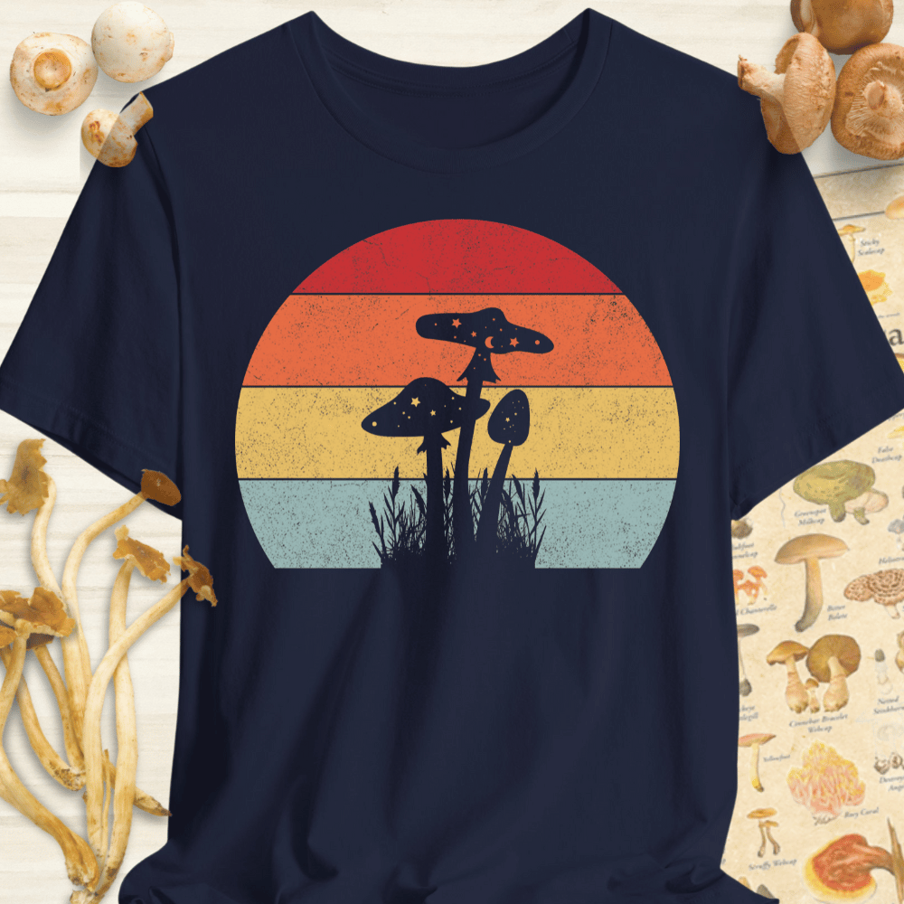 Sunset Mushroom Tee Navy
