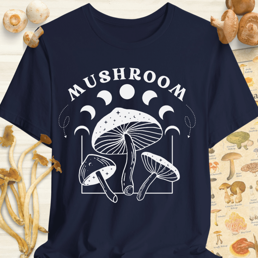 Mushroom Moon Cycle Tee Navy