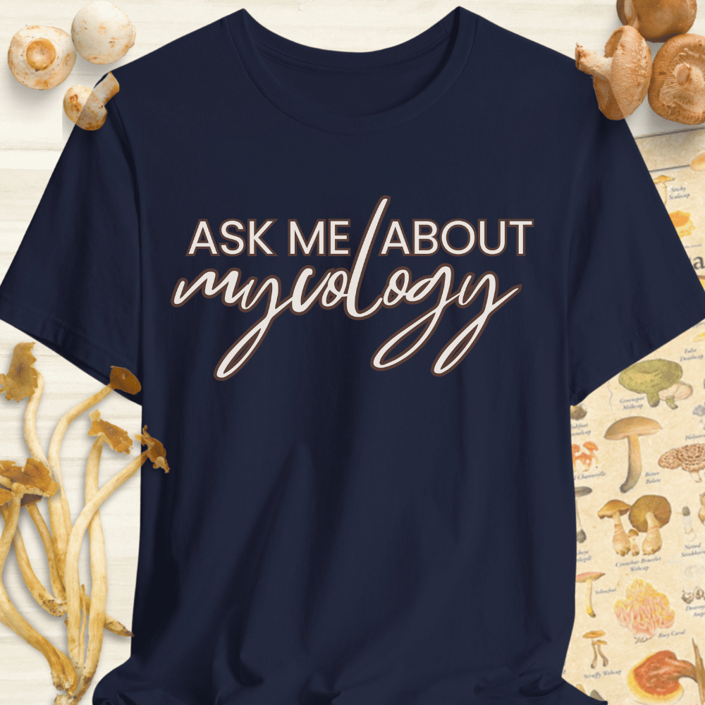 Ask Me About Mycology Tee Navy