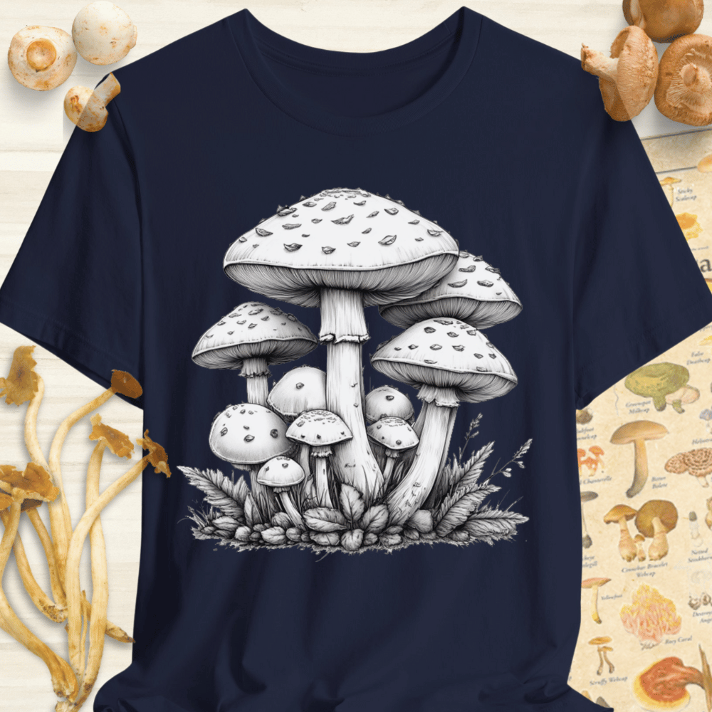 White Mushroom Tee Navy
