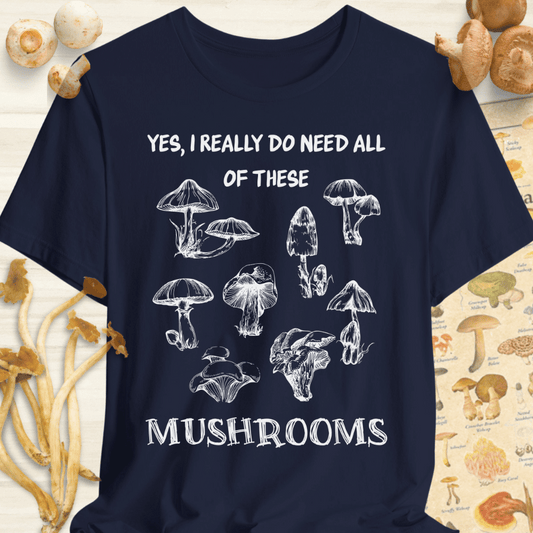 Need Shrooms Tee Navy