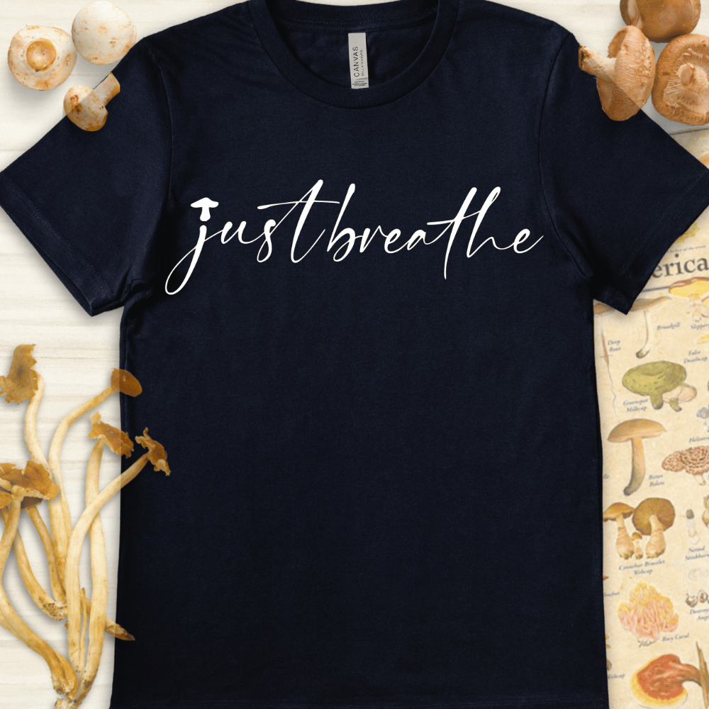 Just Breathe Fungi Tee Navy