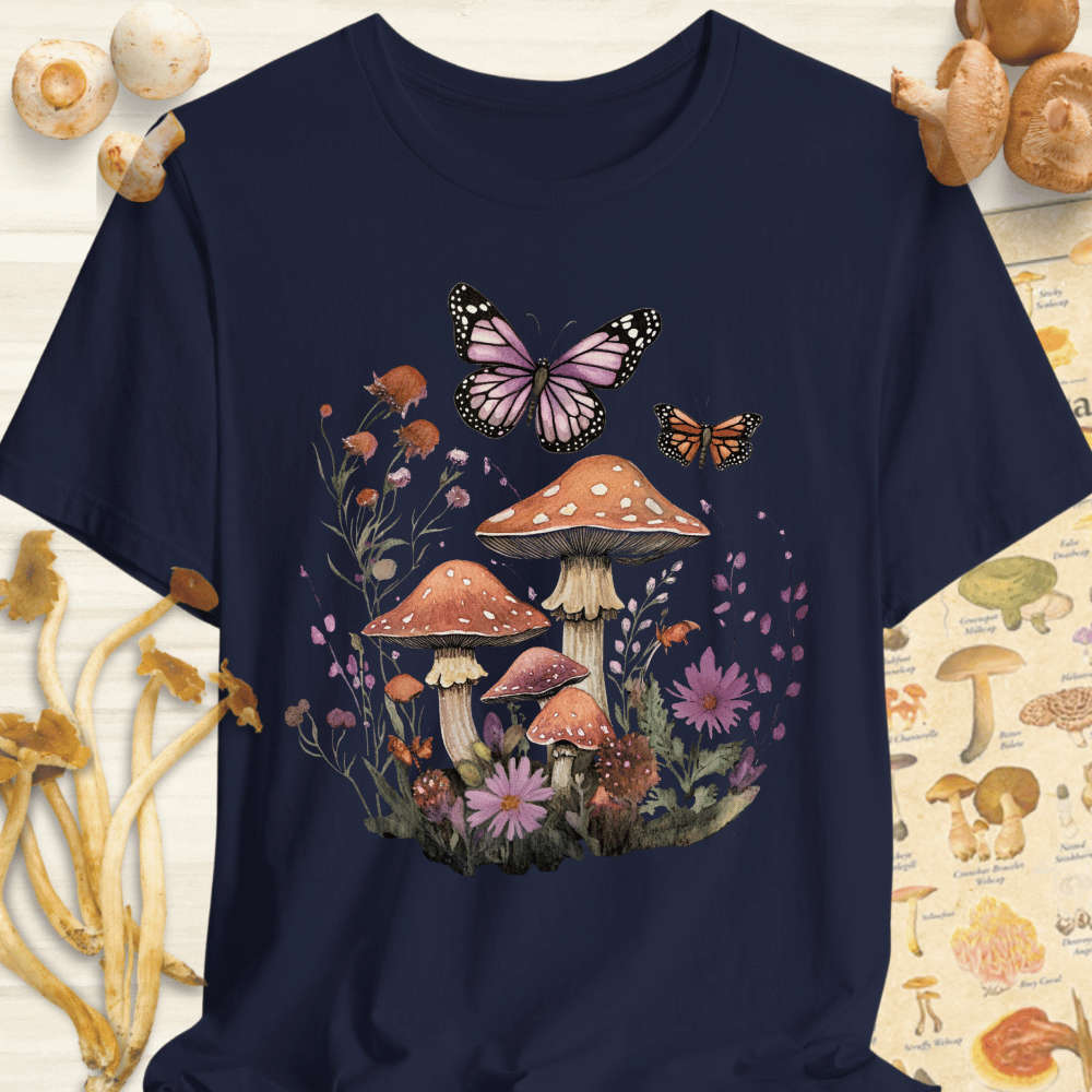 Fungi & Monarchs Tee Navy