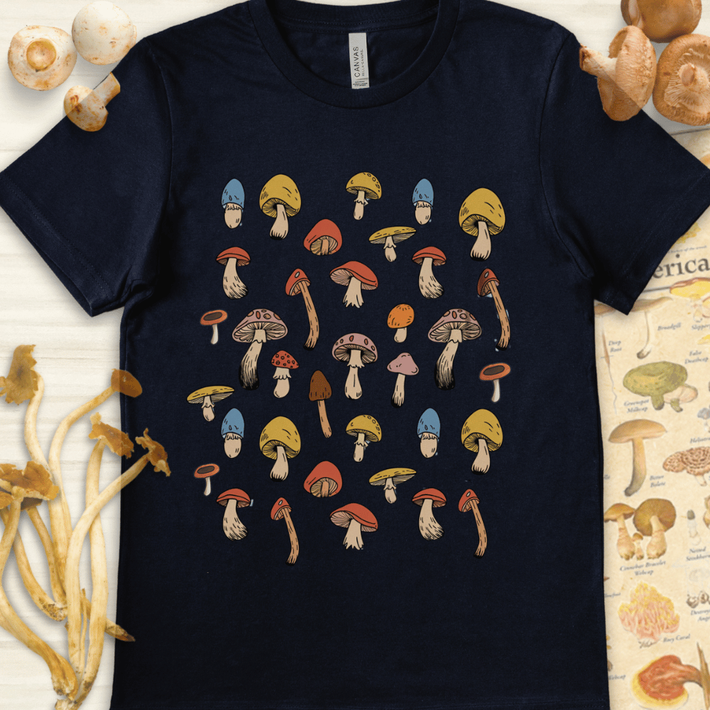 Mushroom Bloom Tee Navy