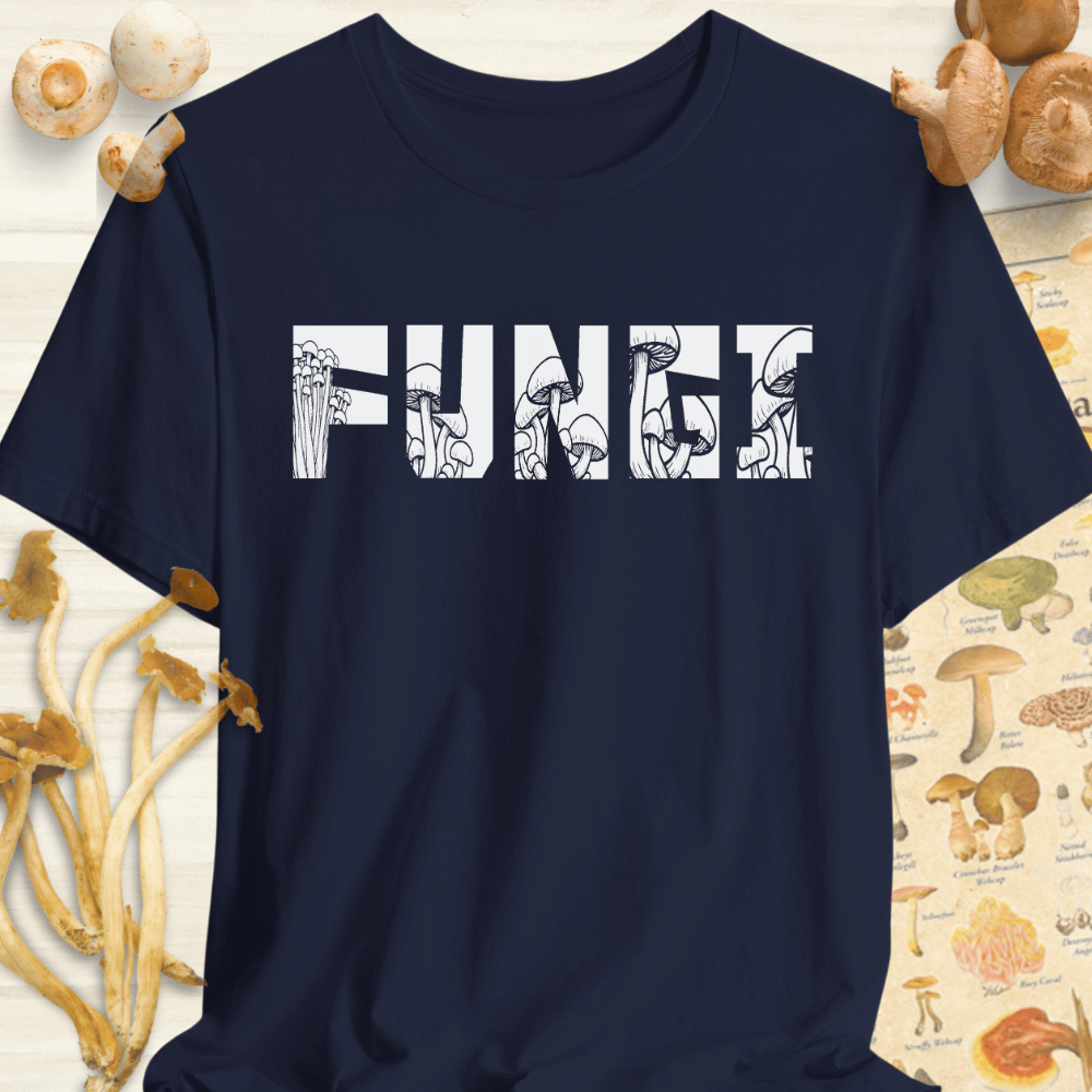 Fungi Script In Fungi Tee Navy