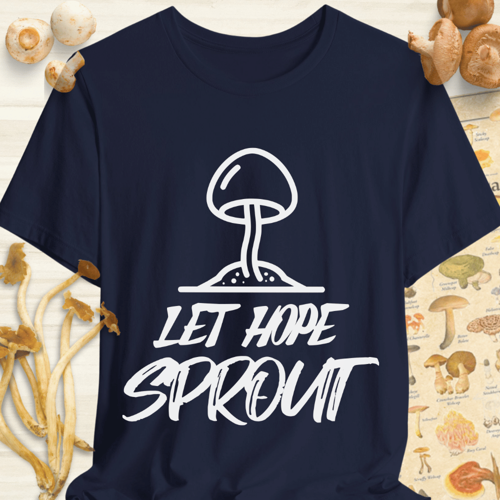 Let Hope Sprout Tee Navy