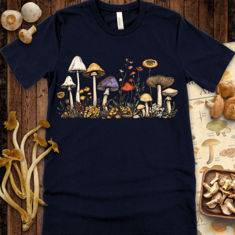 Line Art Fungi Fauna Tee
