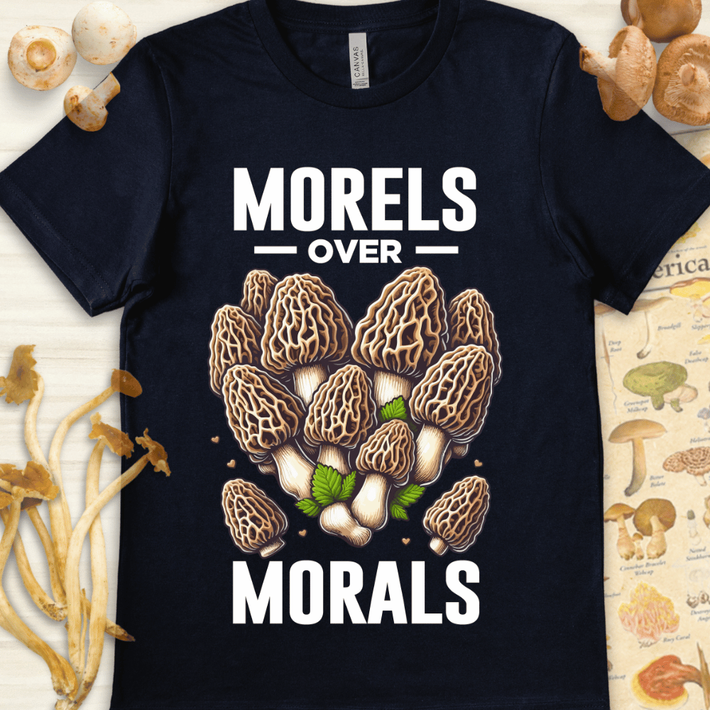 Morels over Morals Tee Navy