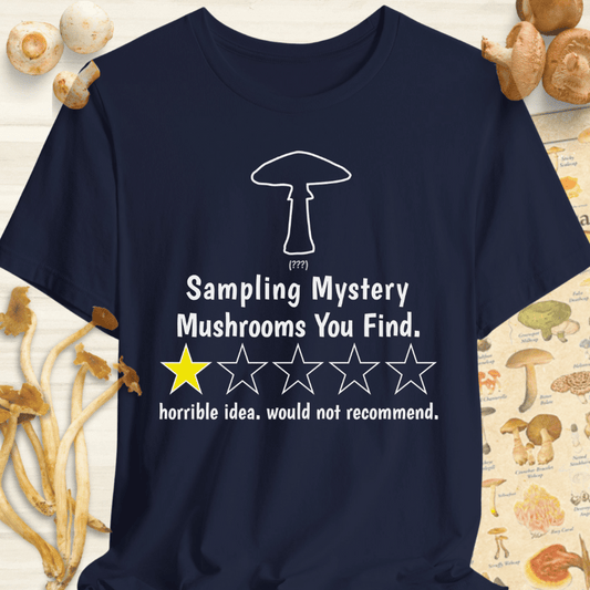 Sampling Mushrooms 1 Star Tee Navy