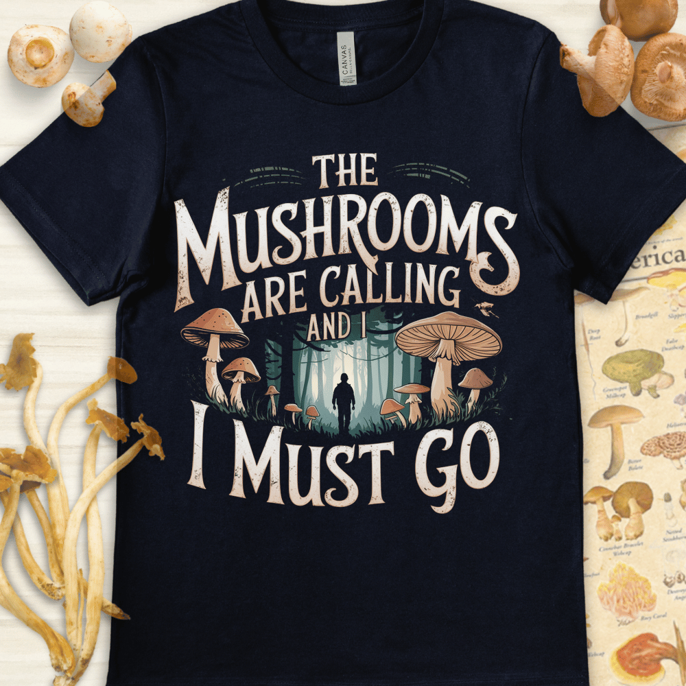 Mushrooms Calling Tee Navy