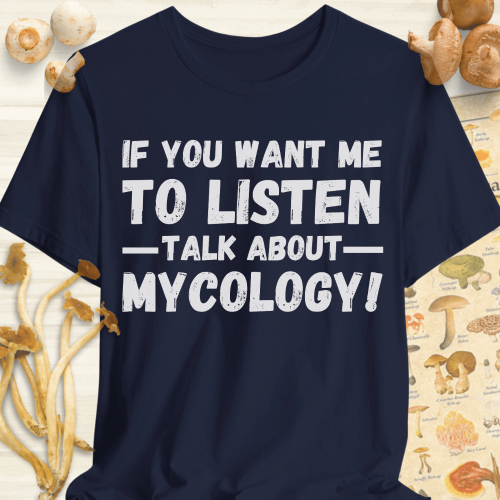 Talk About Mycology Tee Navy