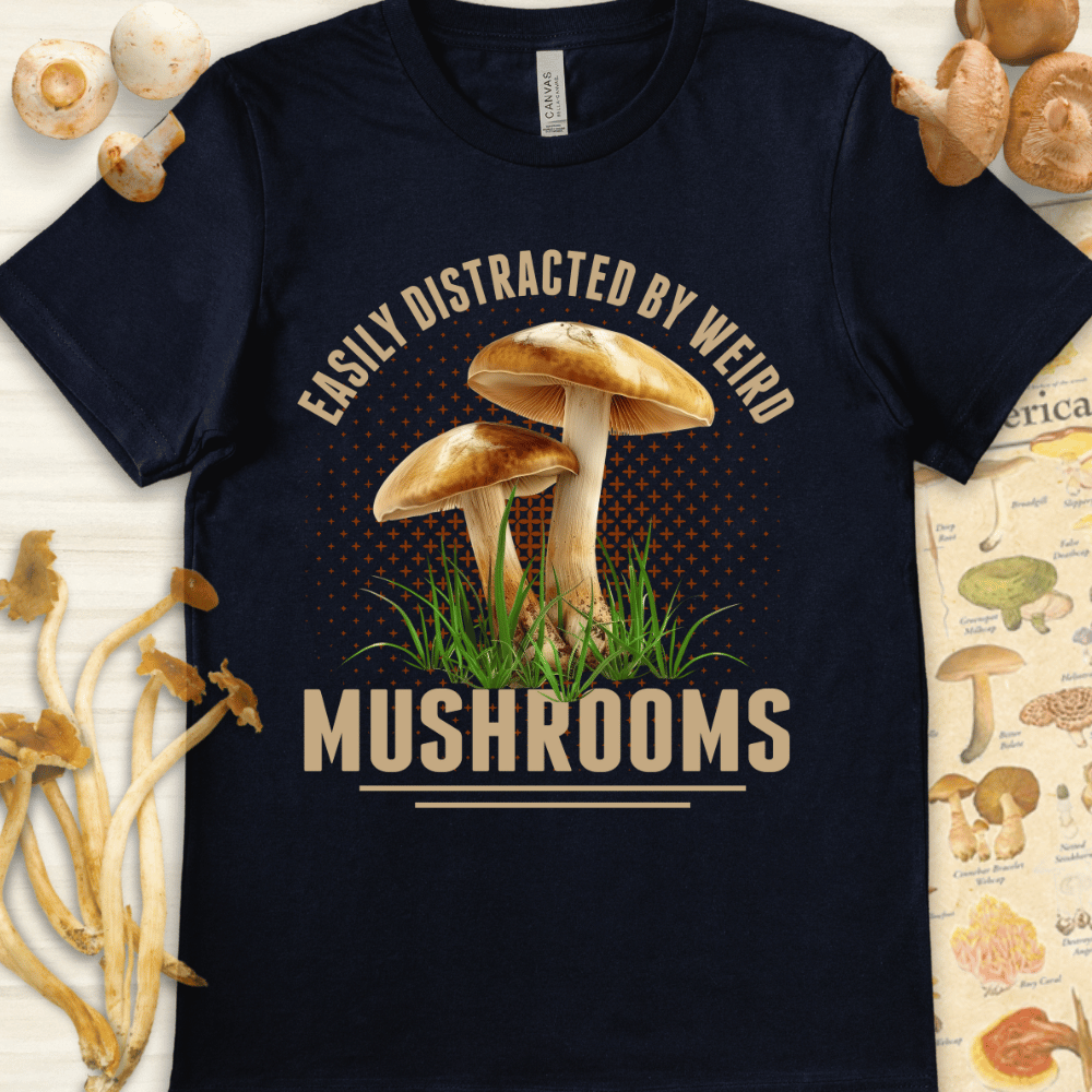Weird Mushrooms Tee Navy