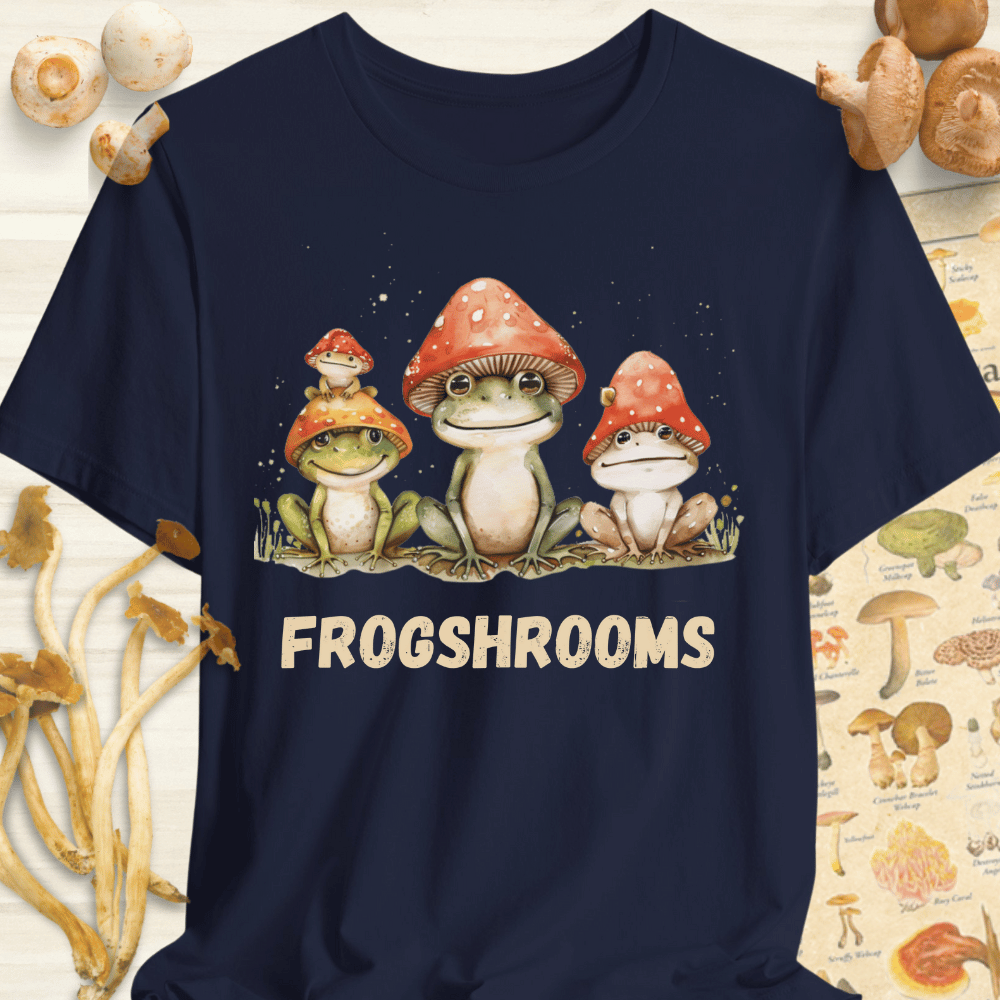 FrogShrooms In Hats Tee Navy