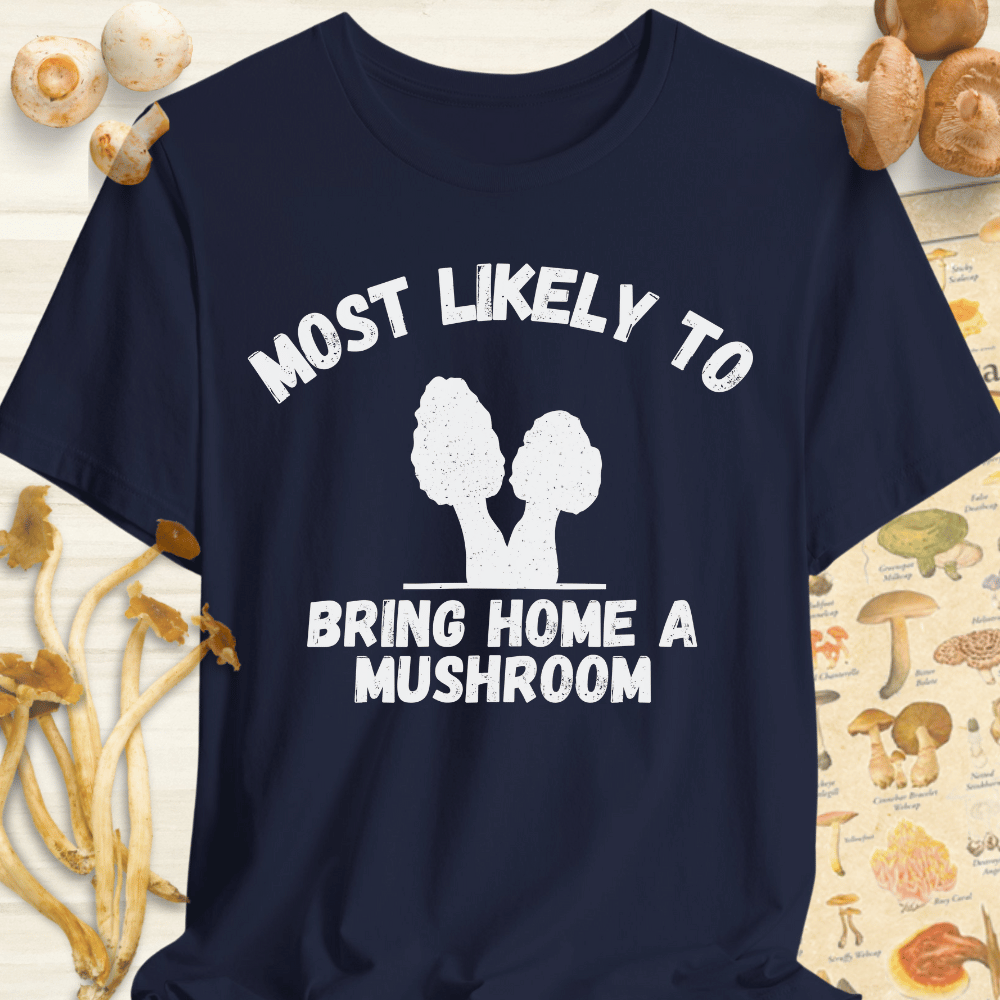 Bring A Mushroom Tee Navy