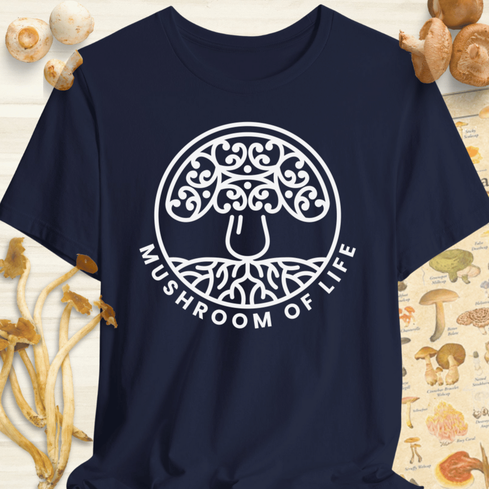 Mushroom of Life Tee Navy