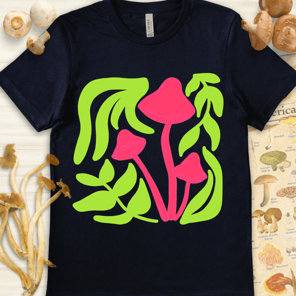 Mushroom Design Tee Navy