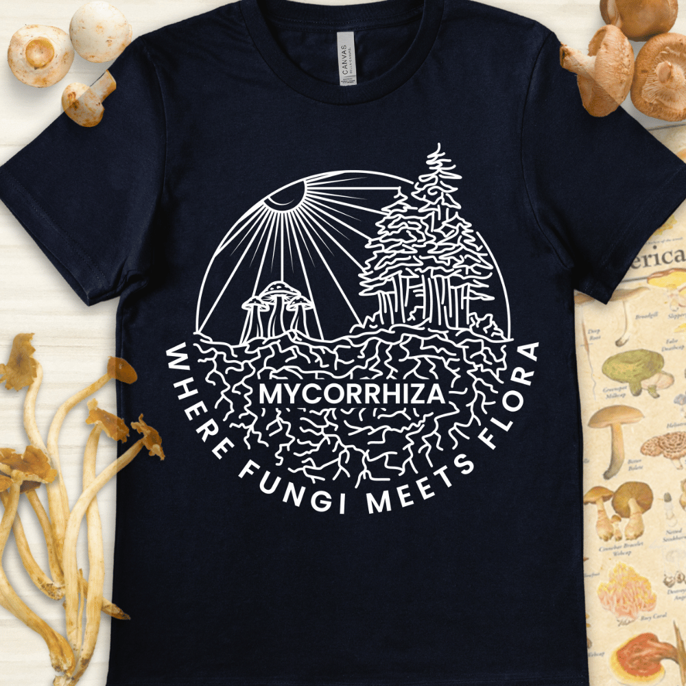 Mycorrhiza Fungi Tee Navy