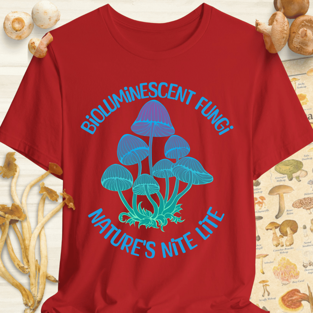 Bioluminescent Fungi Tee Red