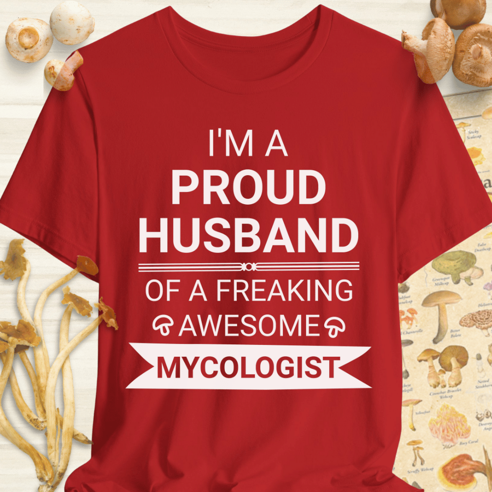 Husband Mycologist Tee Red
