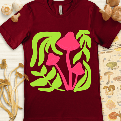 Mushroom Design Tee Red