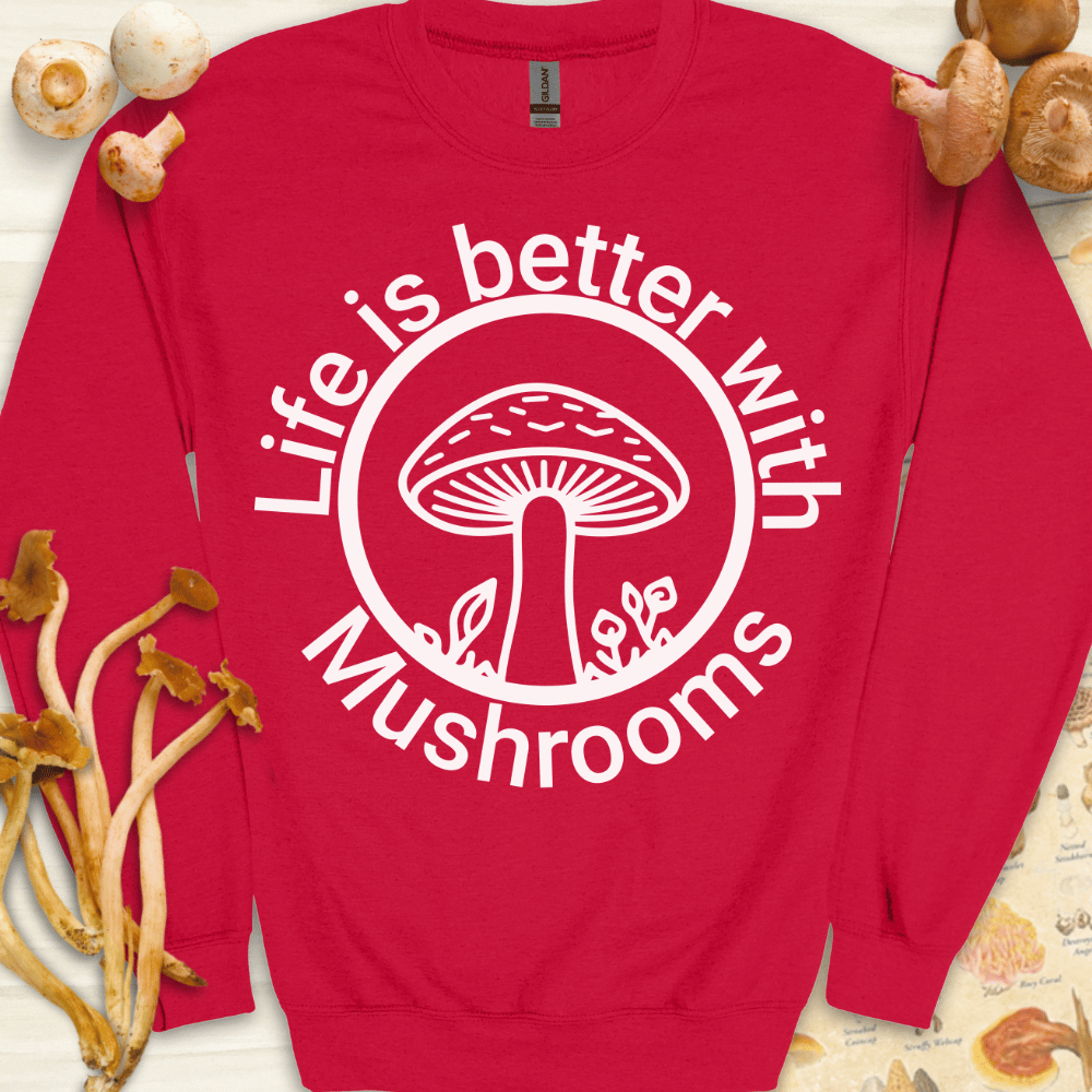 Life Is Better Sweatshirt Red