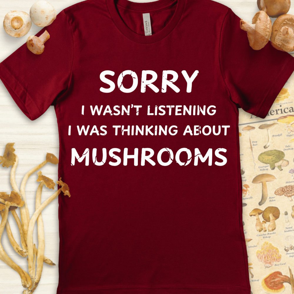 About Mushrooms Tee Red