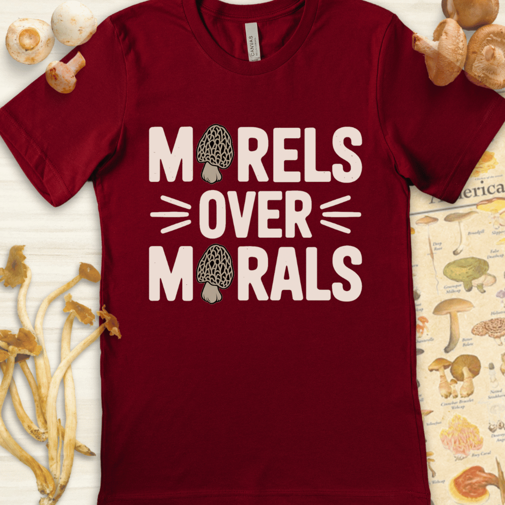 Morels Over Morals Tee Red