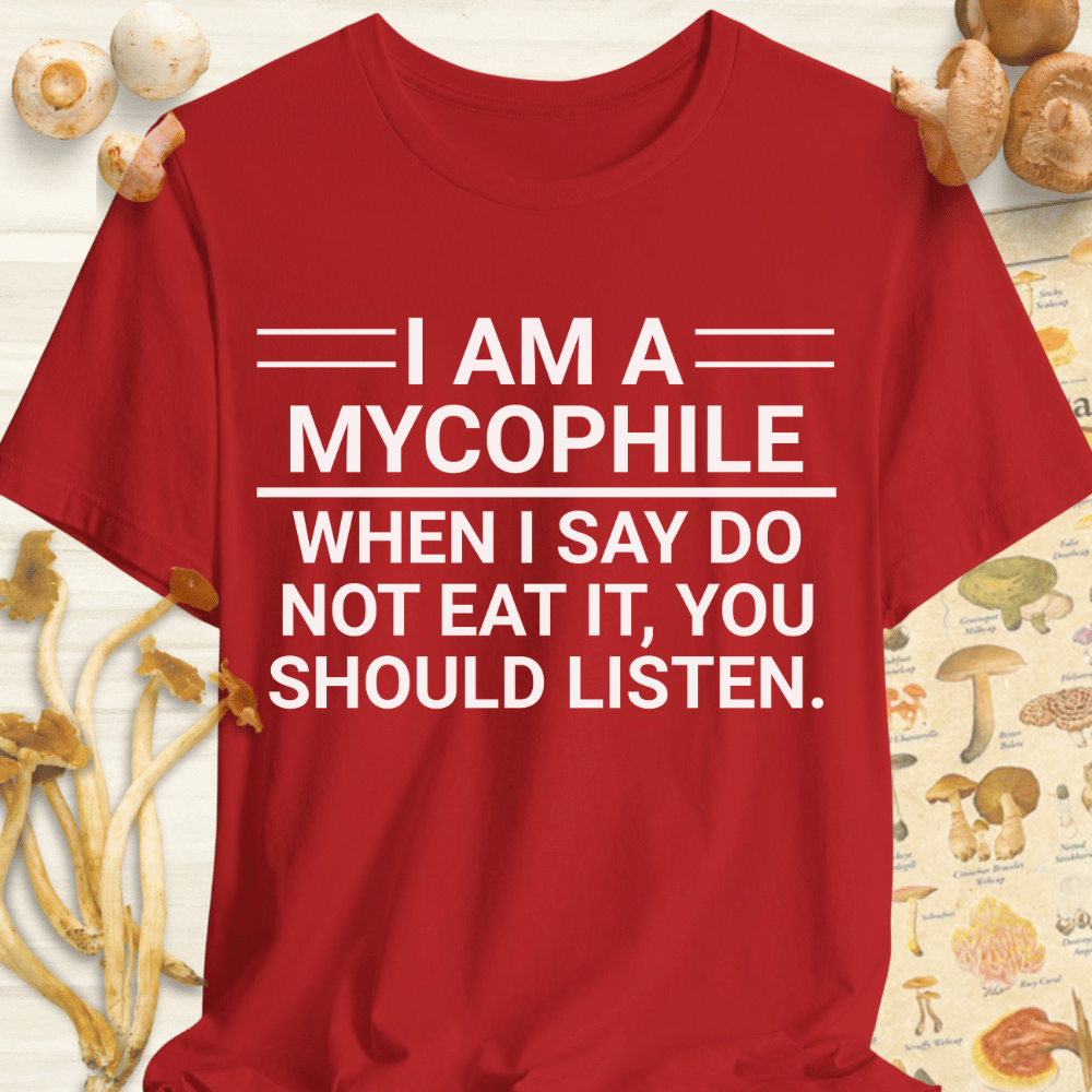 I Am A Mycophile Tee Red