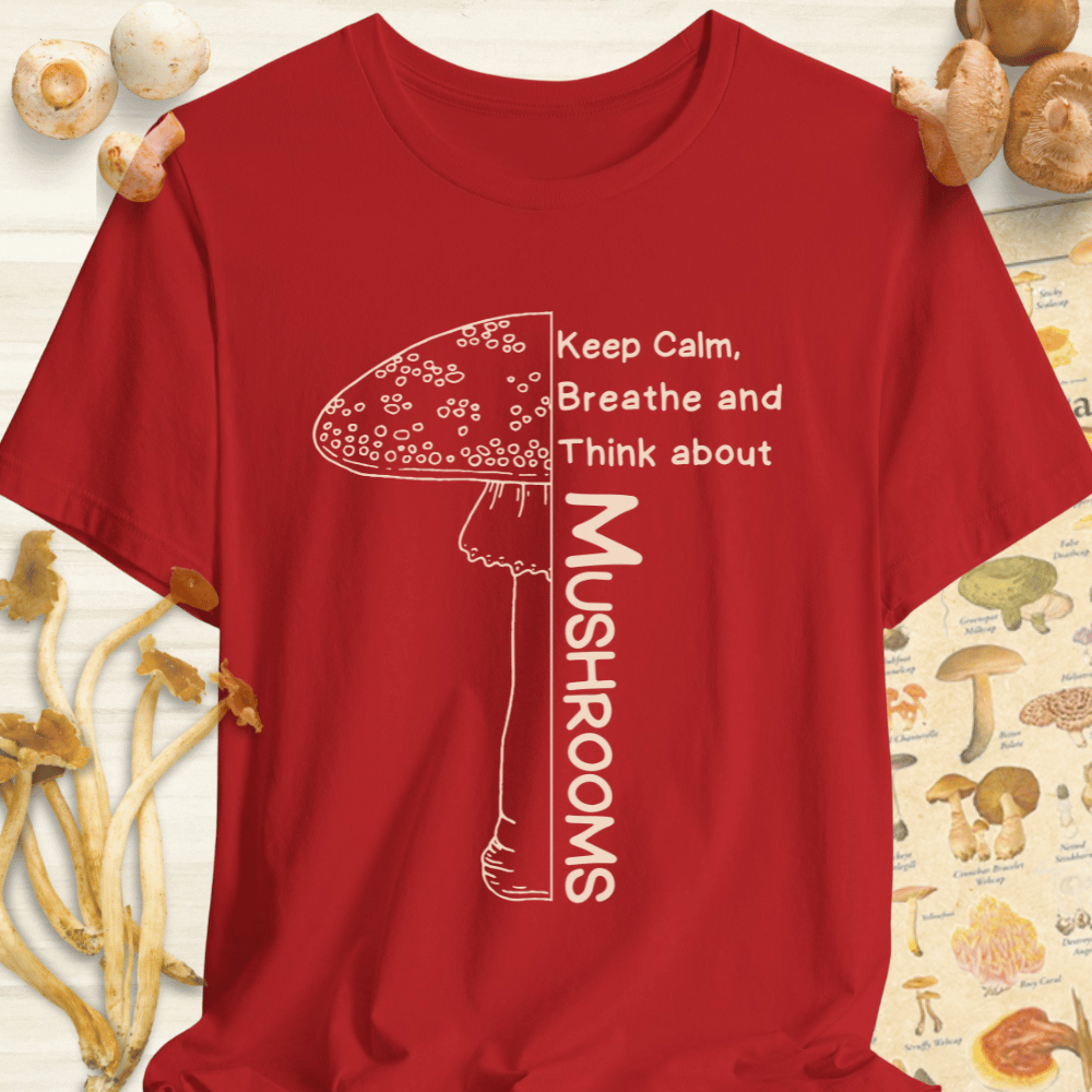 Keep Calm Breathe Tee Red