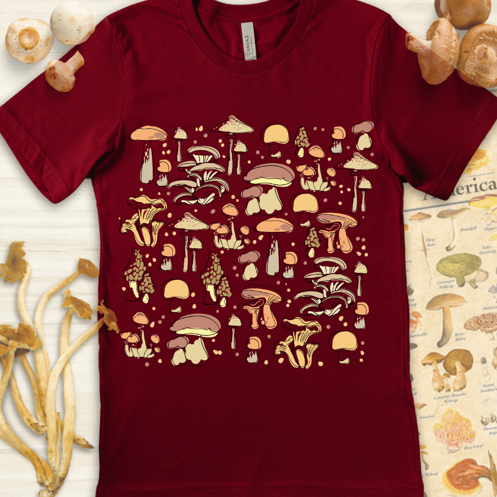 Mushroom Collage Tee Red