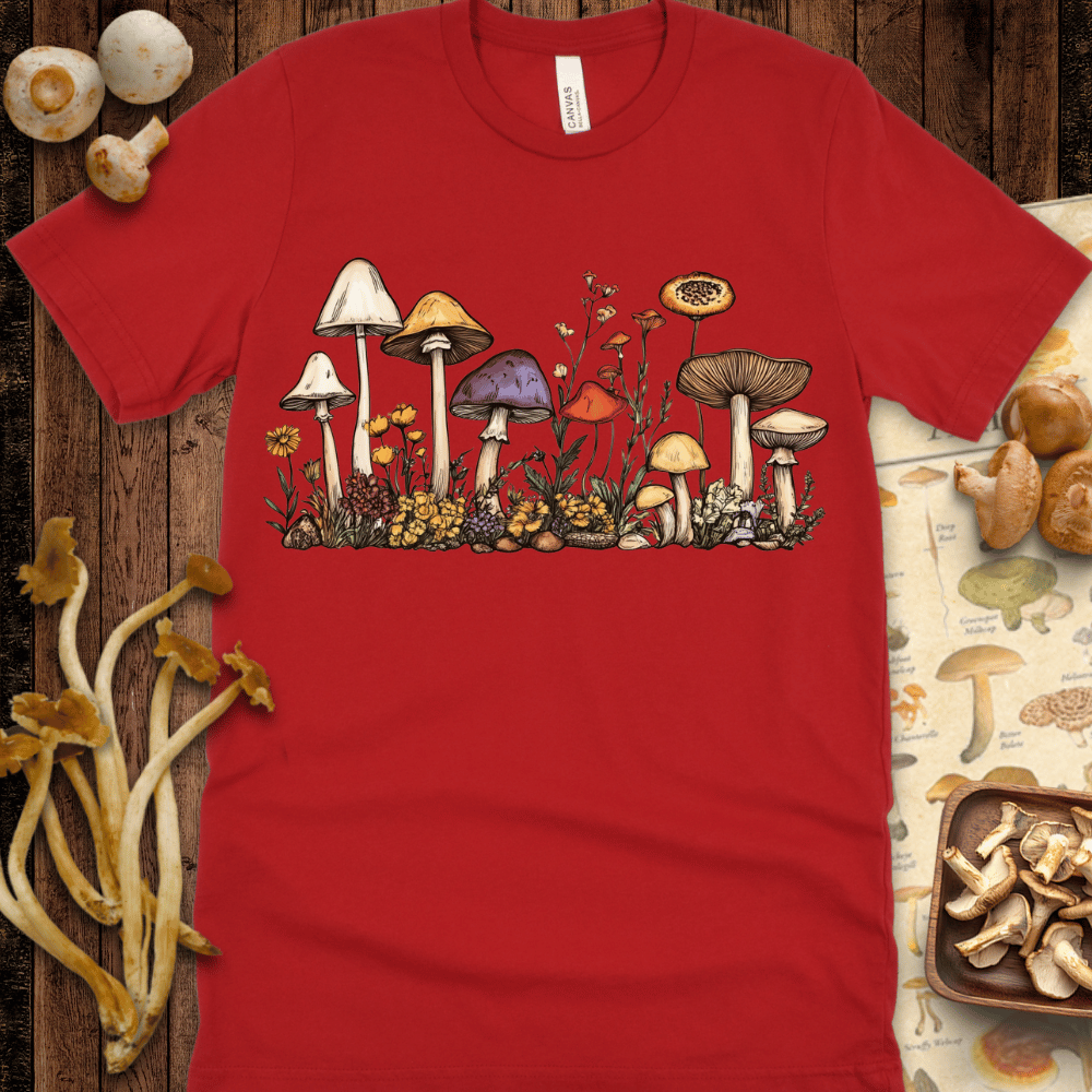 Line Art Fungi Fauna Tee