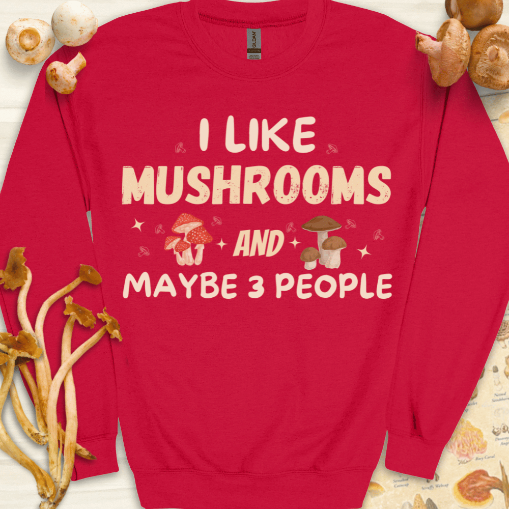 Mushroom & 3 Sweatshirt Red