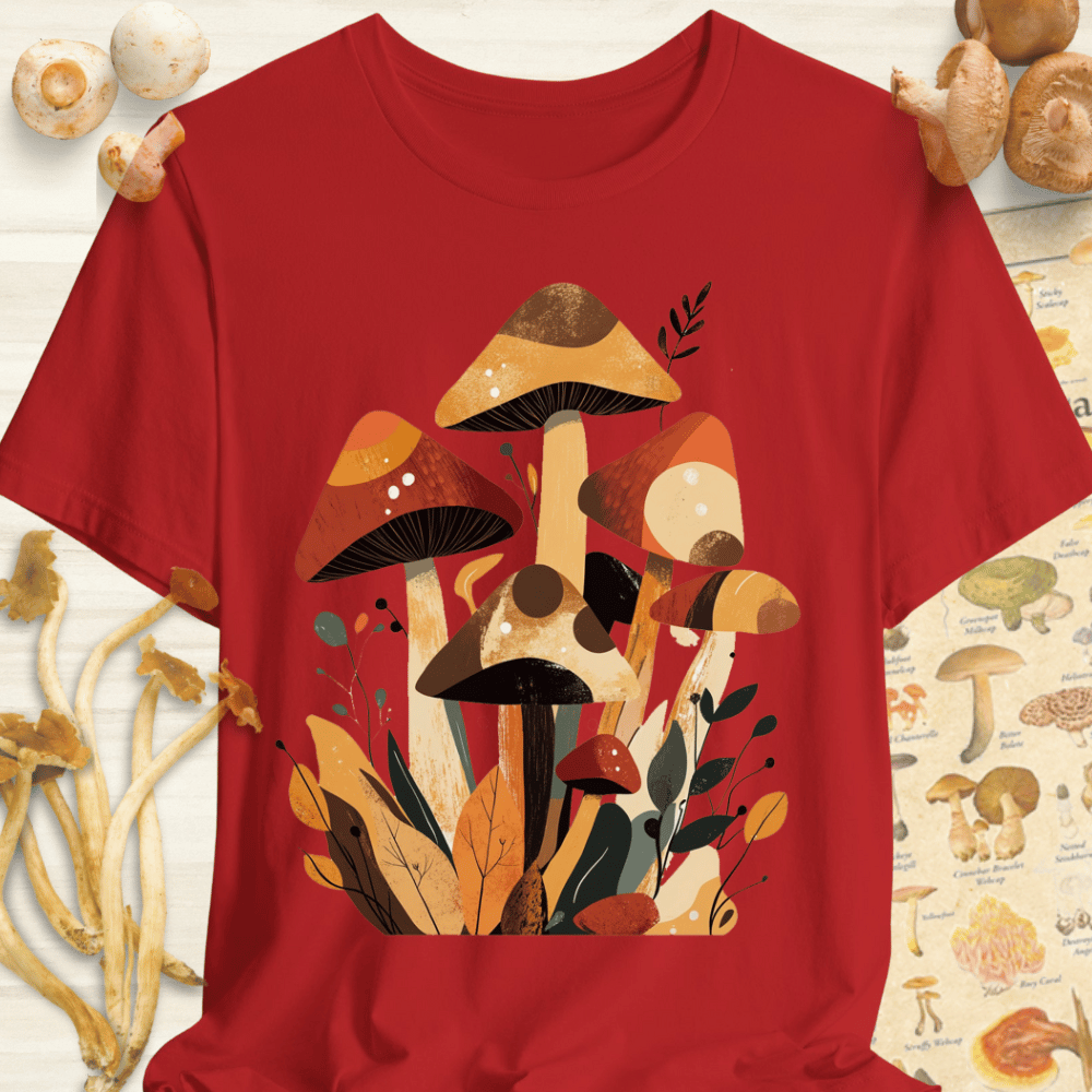 Cubist Forest Tee Red