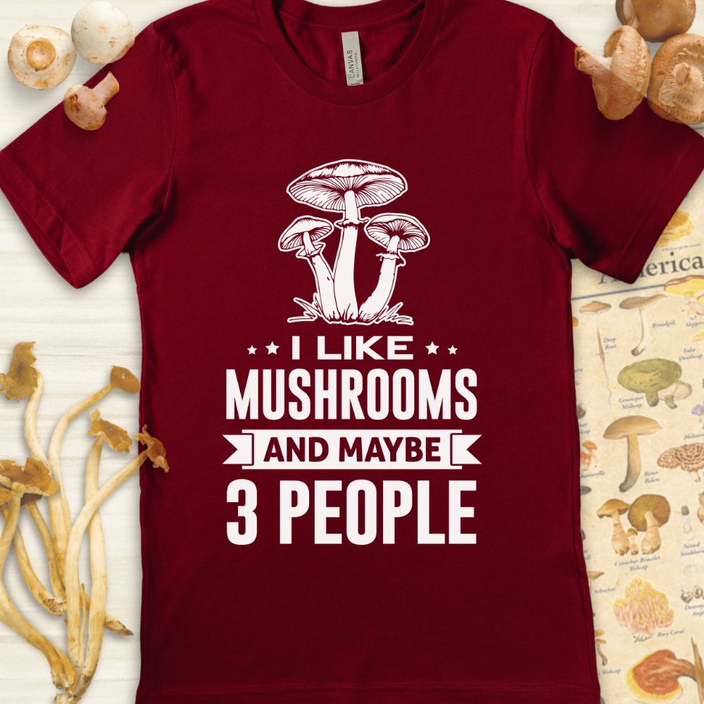 Mushrooms and 3 Tee Red