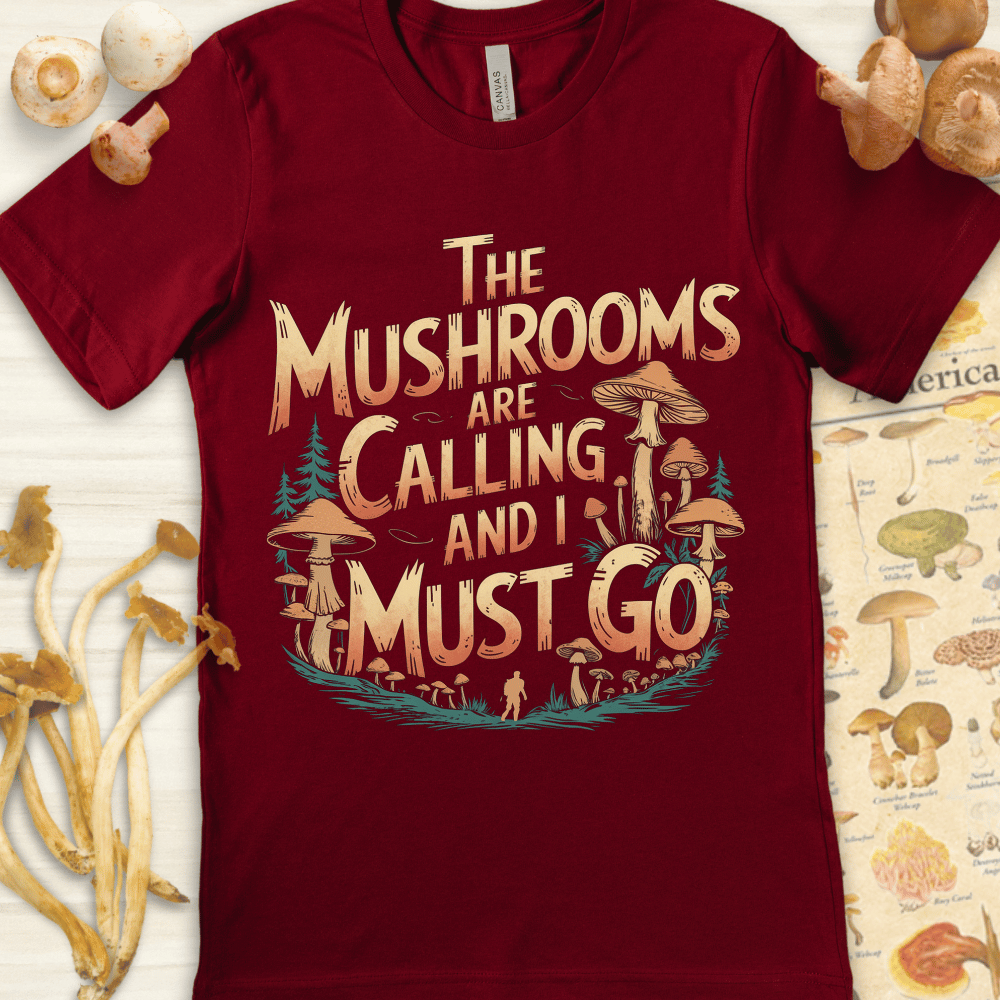 Shrooms Calling Tee Red