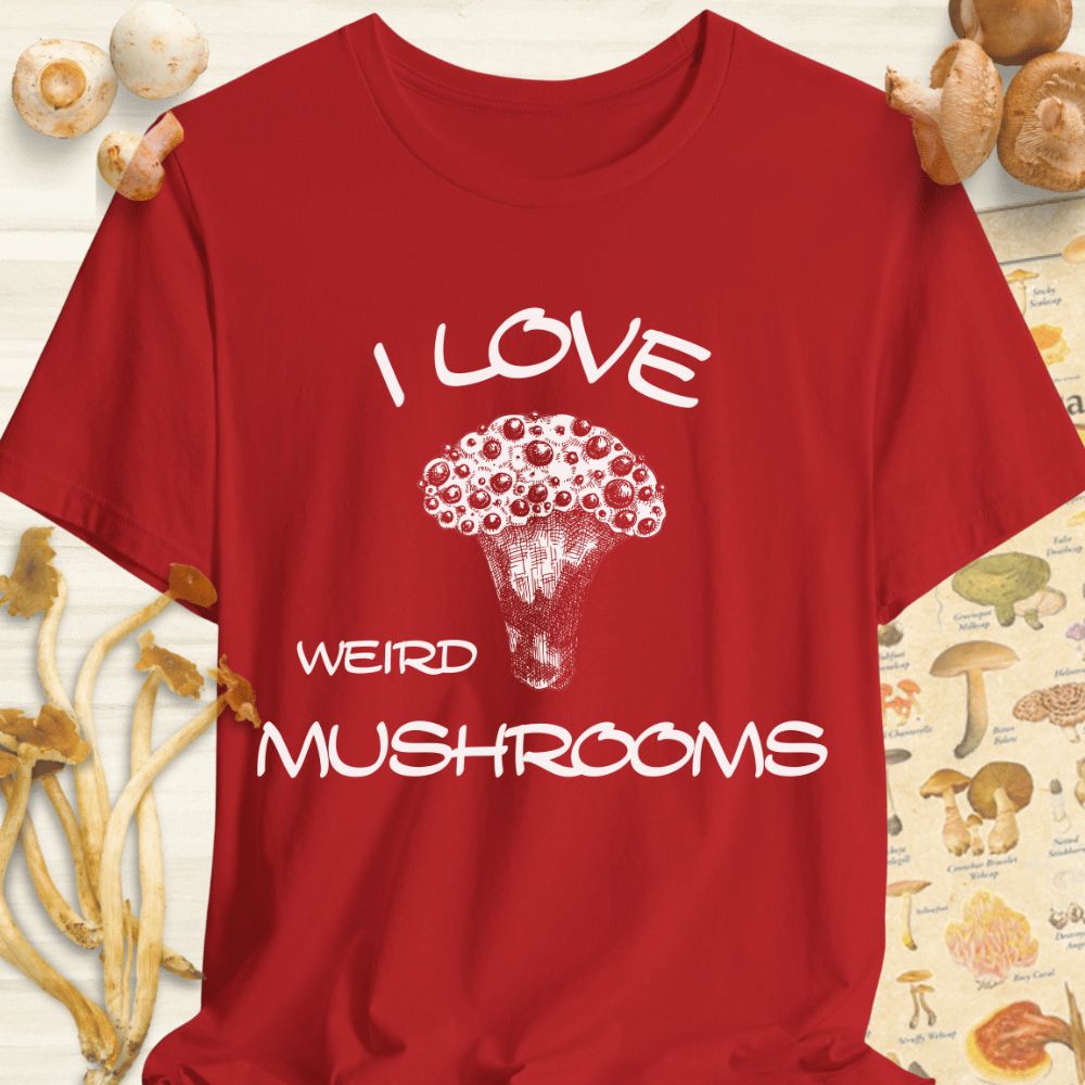 Love Weird Fungi Tee Red
