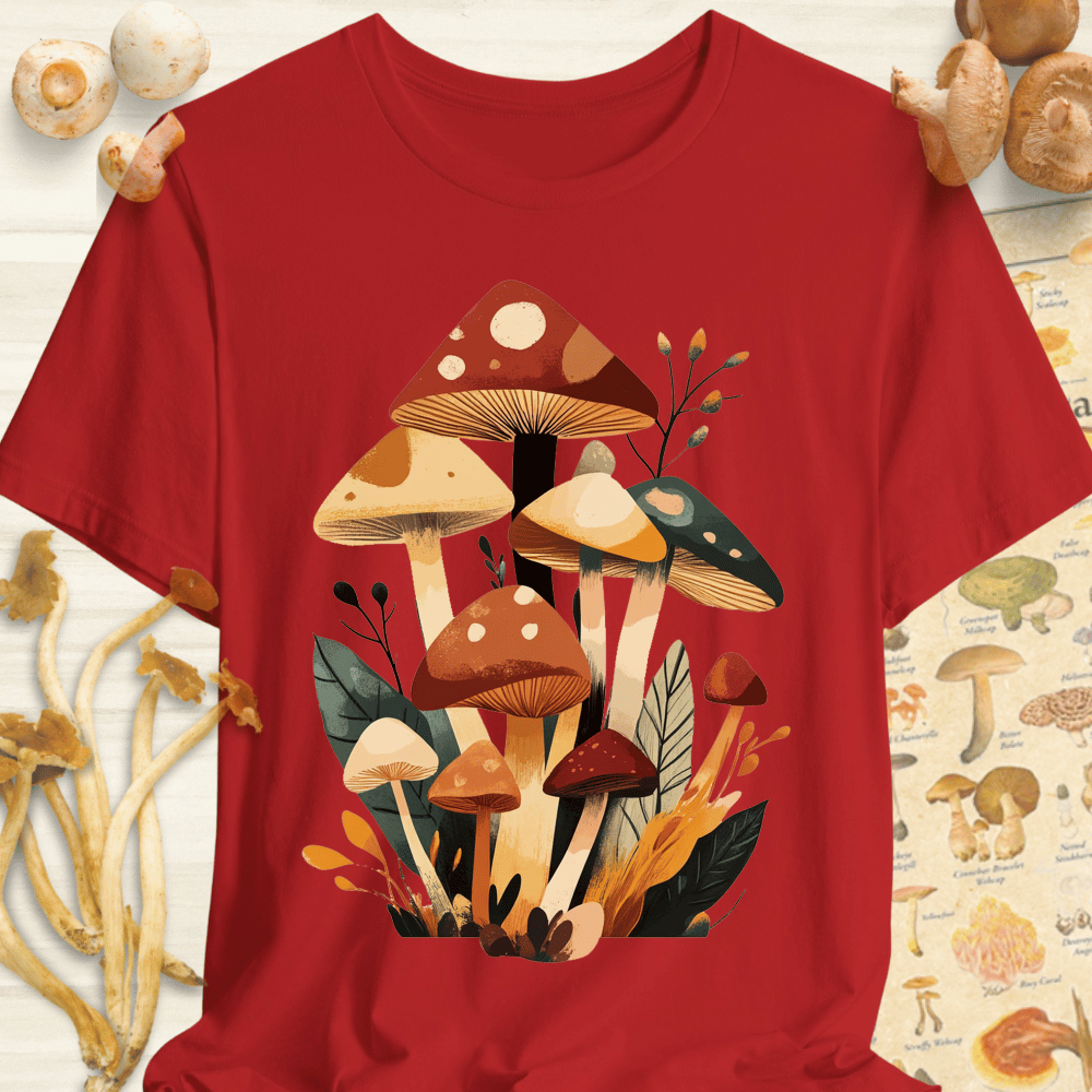 Cubism Flora Fungi Tee Red