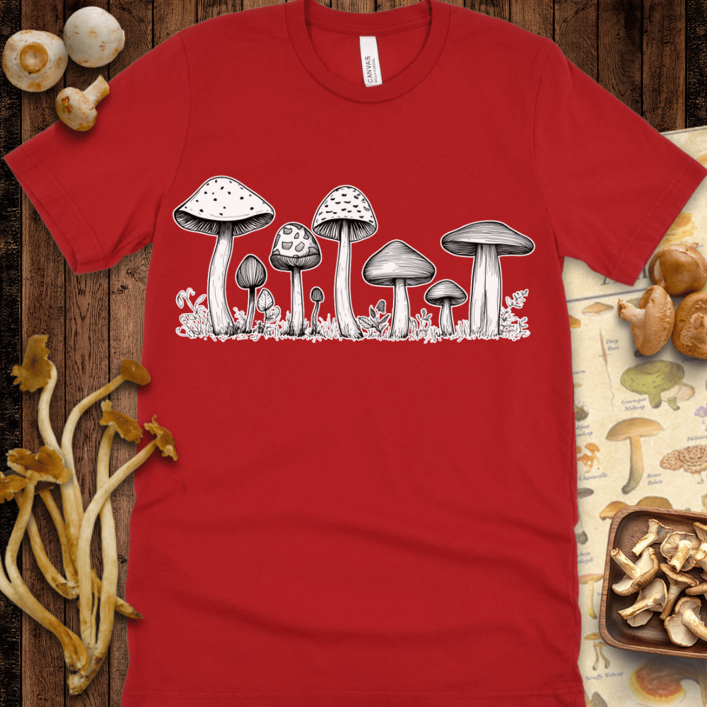 White Fungi Art Tee
