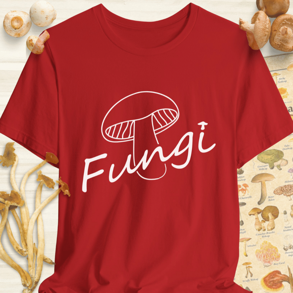 Fungi Script Tee Red