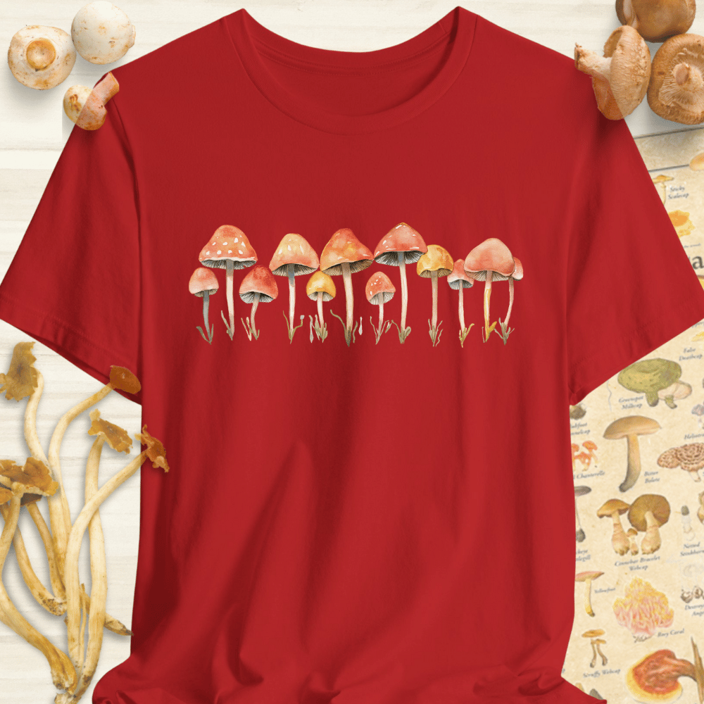 Water Color Garden Tee Red