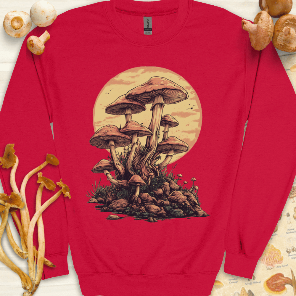 Mushroom Cluster Sweatshirt Red